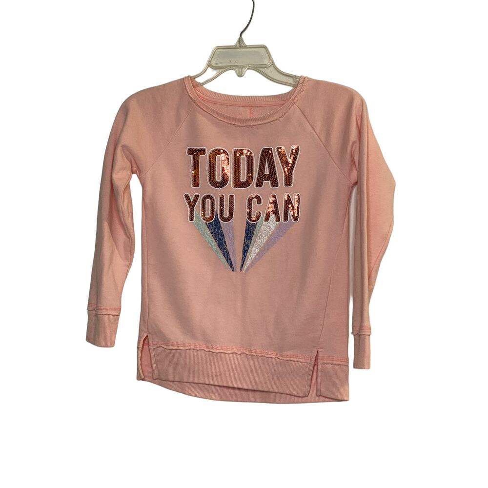 Perfect soft cozy girls sz 10 crewneck sweater sweatshirt pink salmon